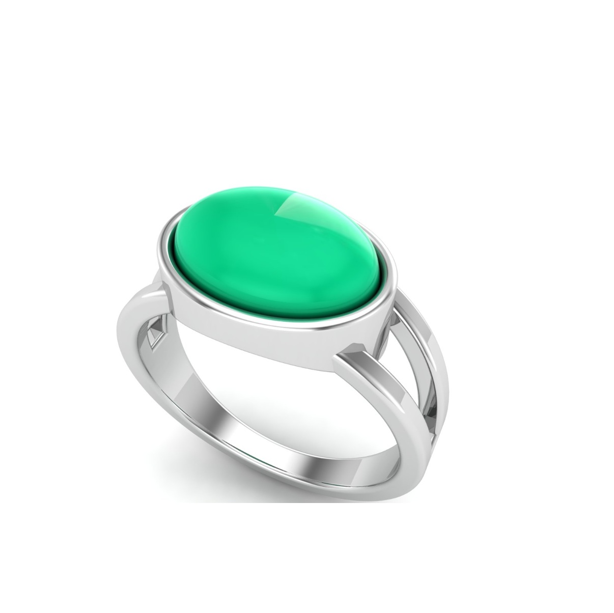 Bague chrysoprase argent Mura